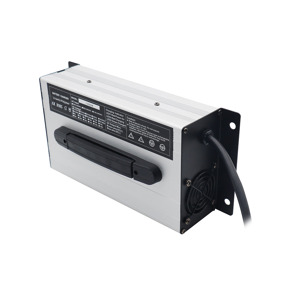 BAYADOU 1200W 54.6V 20A Li-ion Fast Charger 48V 13S Lithium Energy Storage RV UPS Solar System Battery Chargers