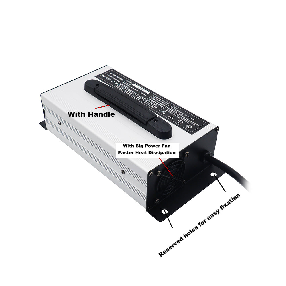 BAYADOU 1200W 54.6V 20A Li-ion Fast Charger 48V 13S Lithium Energy Storage RV UPS Solar System Battery Chargers