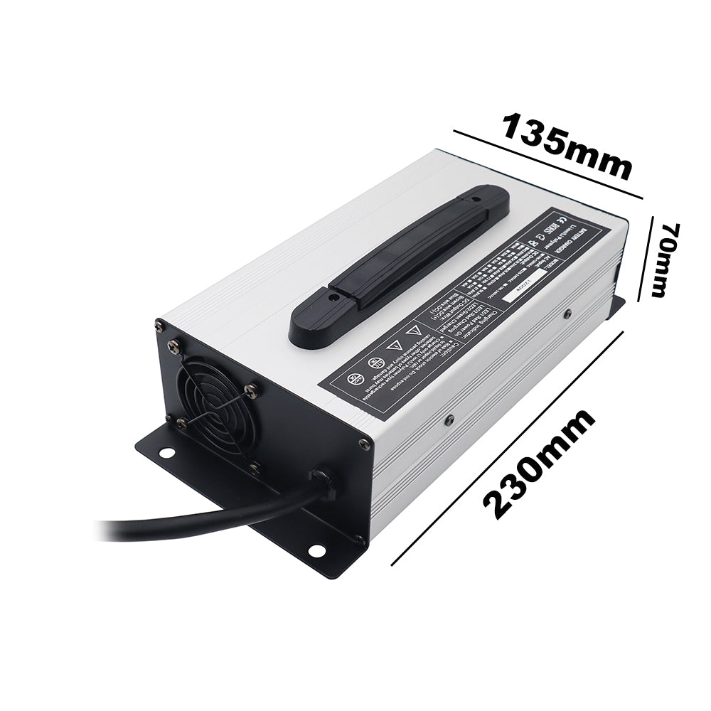 BAYADOU 1200W 54.6V 20A Li-ion Fast Charger 48V 13S Lithium Energy Storage RV UPS Solar System Battery Chargers