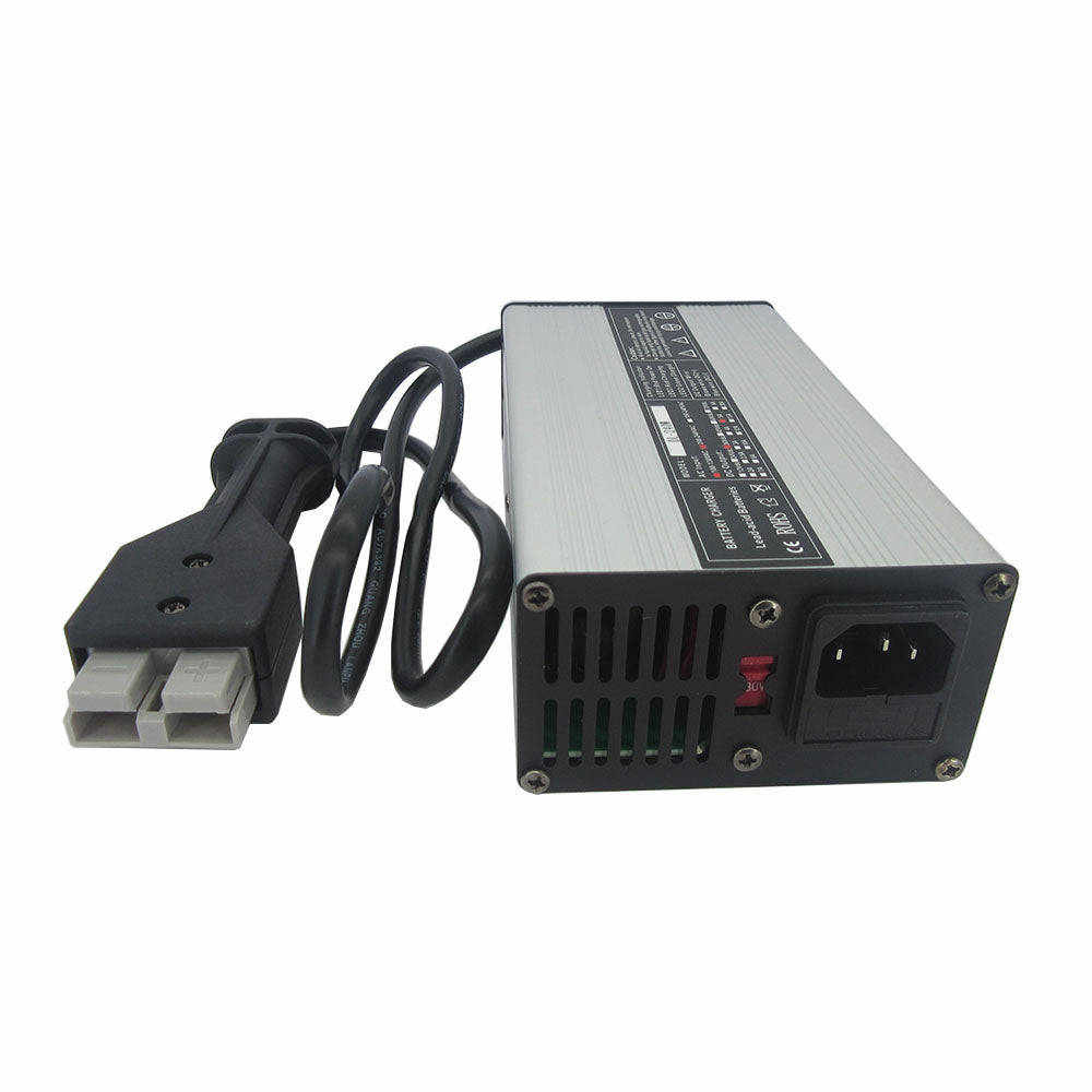 12V 20A Lithium Iron Phosphate Battery Charger 14.6V 20A LiFePO4 Battery Charger AC-DC Smart Charger with Anderson Connector LED Indicator