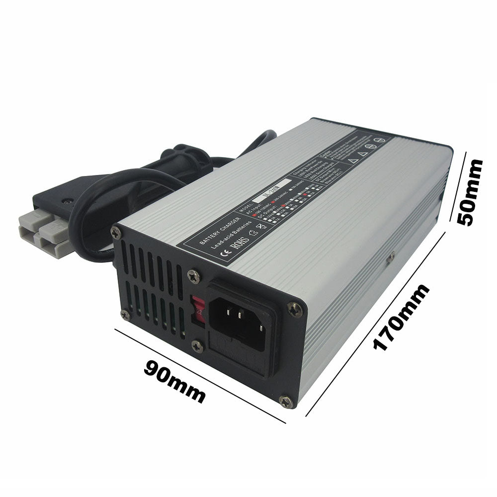 12V 20A Lithium Iron Phosphate Battery Charger 14.6V 20A LiFePO4 Battery Charger AC-DC Smart Charger with Anderson Connector LED Indicator