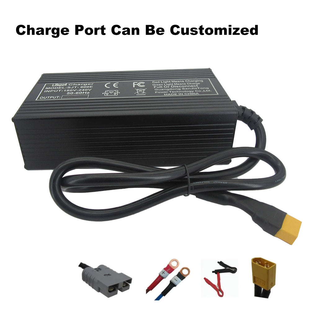 BAYADOU 12V 4S LiFePO4 Fast Charger 14.6V 30A 12.8V Smart Charger for 12 V Iron Phosphate Golf Energy Storage RV Boat Battery
