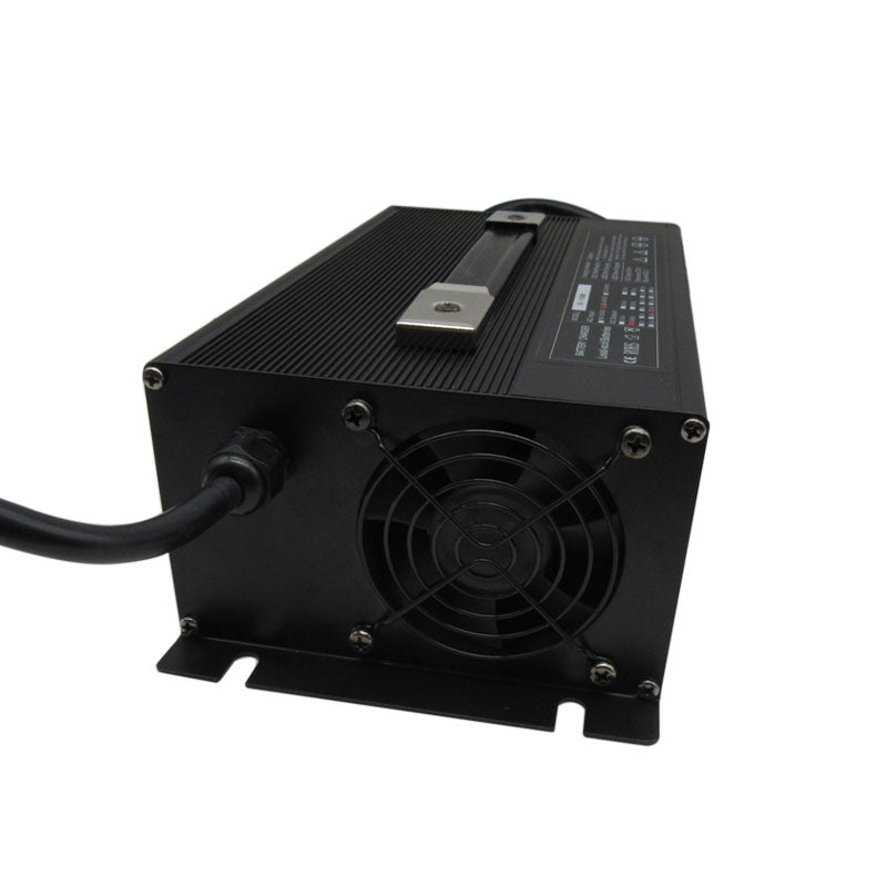 BAYADOU 1500W 43.8V 30A LiFePO4 Battery Fast Charger 12S 36V LFP Iron Phosphate Golf Cart Forklift RV Energy Storage Charger Copper Nose 1500W Powerful 110V / 220V