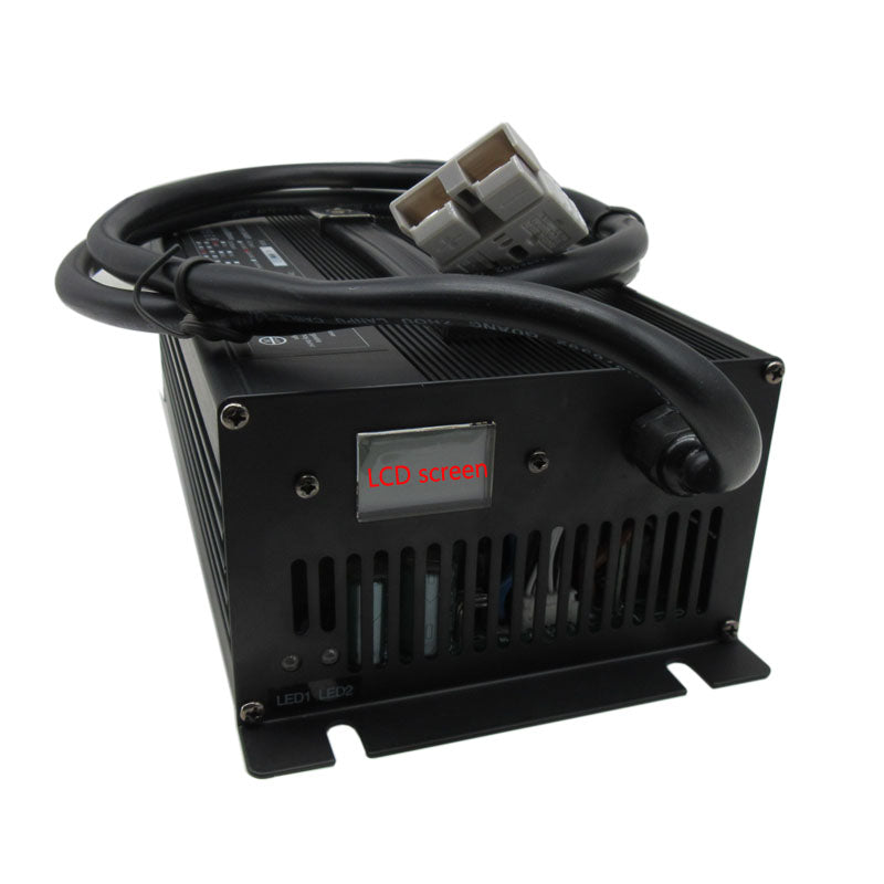 BAYADOU 1500W 43.8V 30A LiFePO4 Battery Fast Charger 12S 36V LFP Iron Phosphate Golf Cart Forklift RV Energy Storage Charger Copper Nose 1500W Powerful 110V / 220V