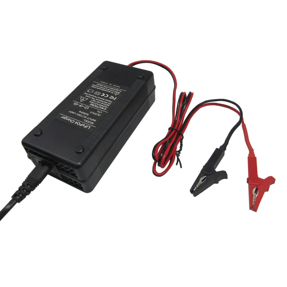 14.6V 12V 10A Lifepo4 Iron Phosphate Battery Charger For 12.8V 4S Solar Energy Storage Fast Charger Alligator Clip