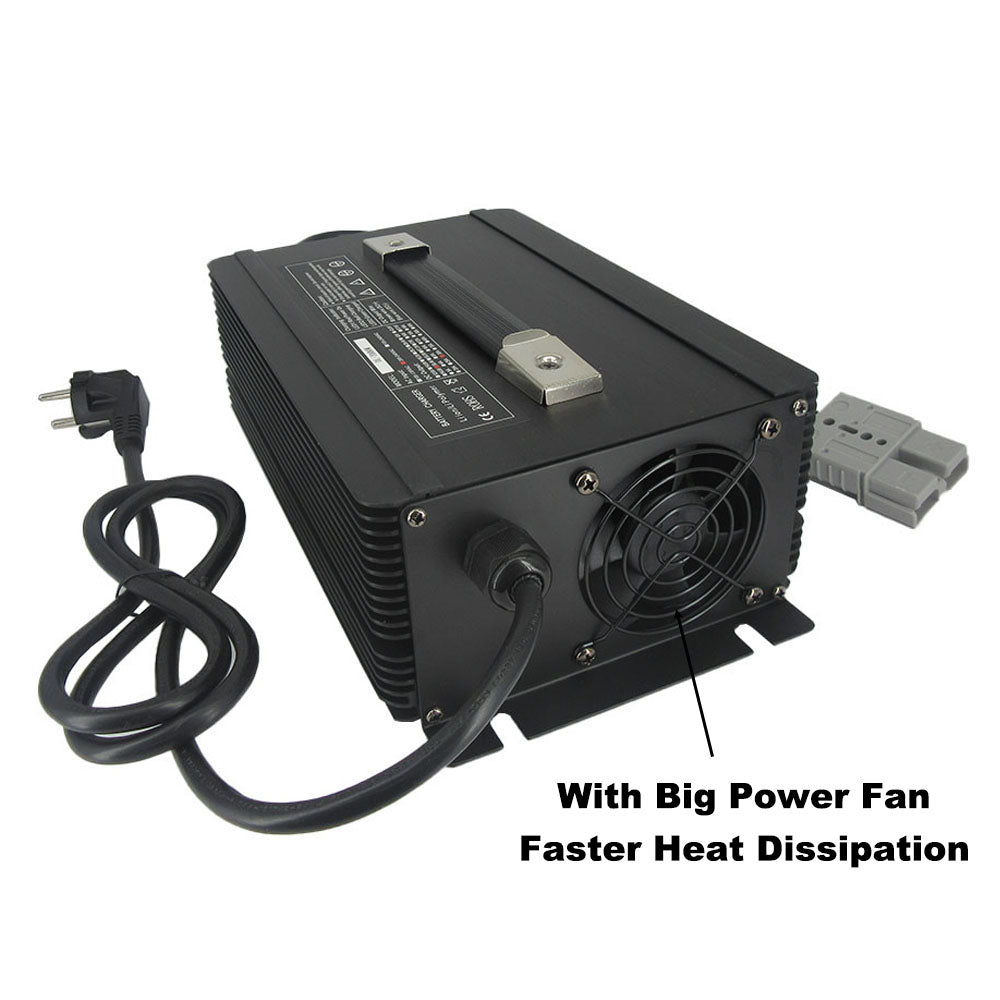 BAYADOU 2000W 84V 15A Lithium Fast Charger 21S 88.2V 22S 92.4V 23S 96.6V 24S 100.8V RV Forklift Golf Cart Battery Chargers SB50 SB120 Port