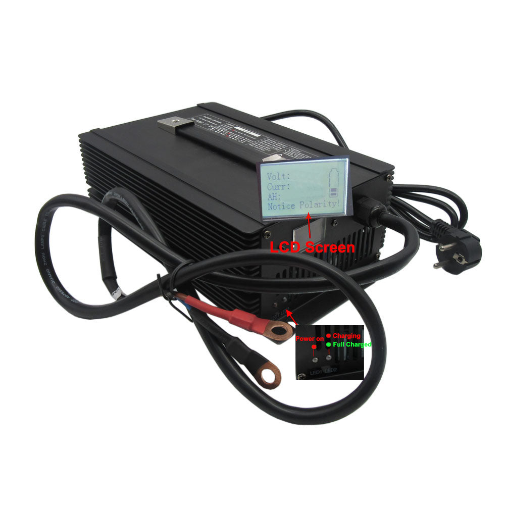 BAYADOU 2000W 36V 40A Lead Acid Fast Charger For 36 Volt RV Forklift Energy Storage Battery Chargers 44.1V