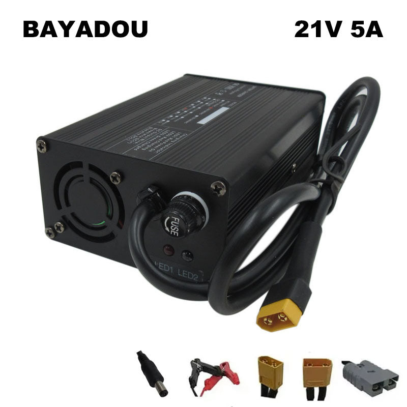 BAYADOU 120W 21V 5A Lithium Fast Charger 5S 18V 18.5V li-ion Energy Storage Electric Tool Battery Chargers