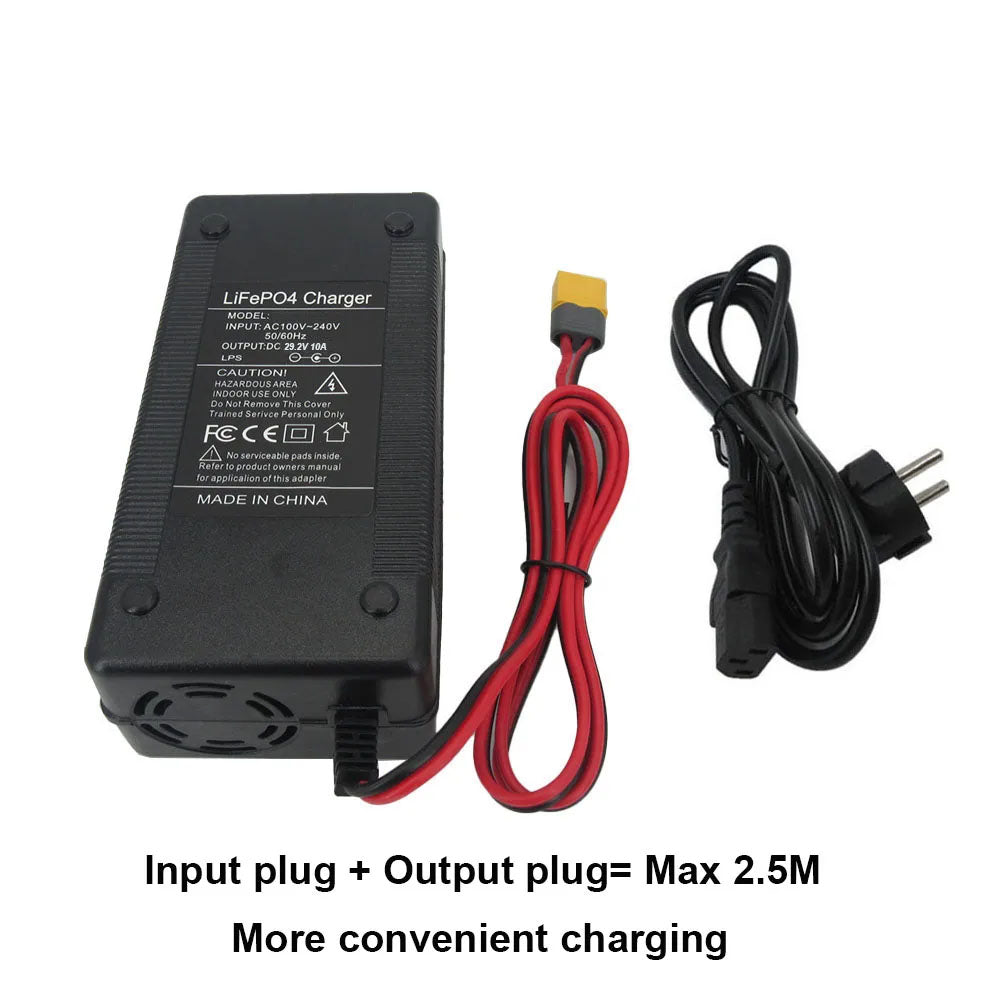 8S 24V 10A 29.2V Lifepo4 LFP Battery Charger 24 Volt Iron Phosphate Energy Storage Fast Chargers XT60 XT90 Clip With Fan