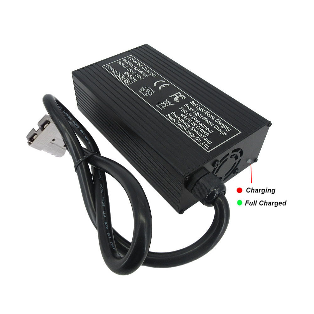 BAYADOU 24V 20A LiFePO4 Battery Fast Charger 8S 29.2V 24 Volt LFP RV Iron Phosphate Energy Storage Chargers SB50 XT90 Copper Nose