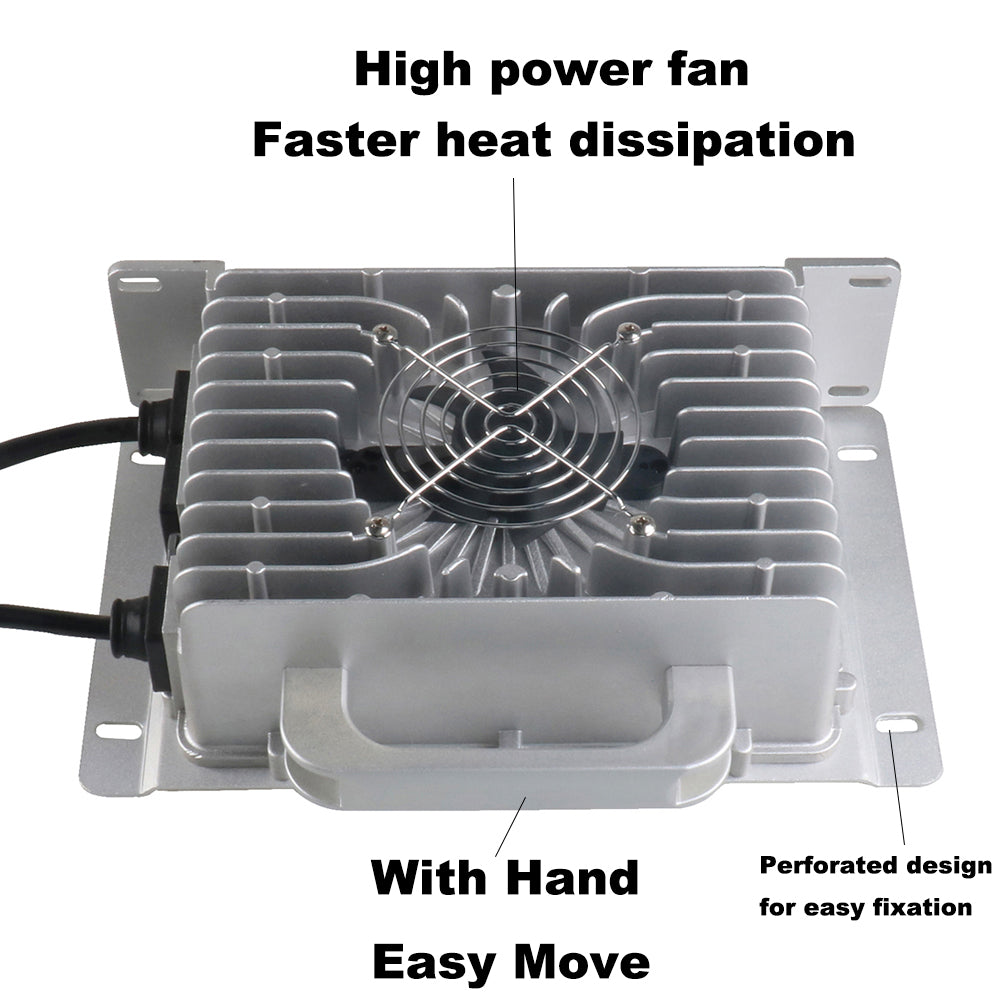 BAYADOU 1200W Waterproof 43.8V 25A LiFePO4 Charger for 36V 12S LFP Iron Phosphate Energy storage Touring Car RV Smart Fast Chargers IP67