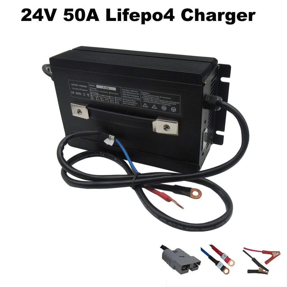 BAYADOU 29.2V 50A Fast Charger 2000W 24V LiFePO4 8S 24 V Iron Phosphate LFP AGV Forklift Touring Car RV Boat Solar Battery Chargers