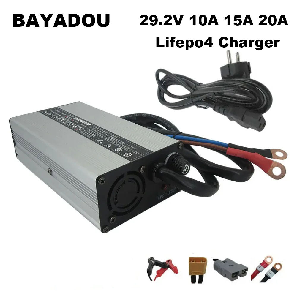 24V 29.2V 5A 10A 15A 20A LiFePO4 Fast Charger 24 Volt 8S Iron Phosphate Charger Copper Nose XT90 XT60 220V / 110V