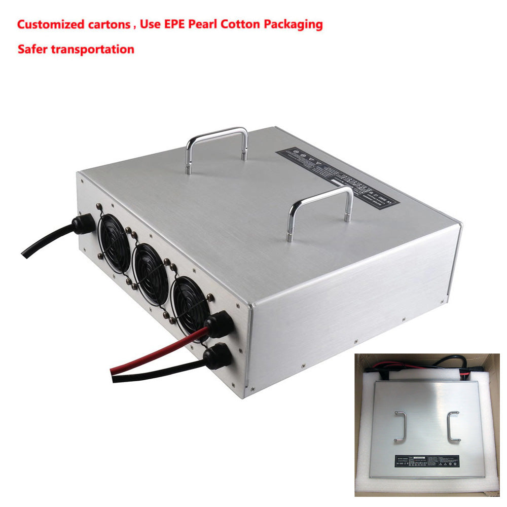 BAYADOU 54.75V 50A LiFePO4 Battery Fast Charger 15S 48V LFP Iron Phosphate Golf Cart Forklift RV Energy Storage Base Station Charger 3000W Powerful