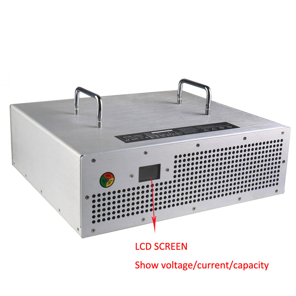 BAYADOU 54.75V 50A LiFePO4 Battery Fast Charger 15S 48V LFP Iron Phosphate Golf Cart Forklift RV Energy Storage Base Station Charger 3000W Powerful