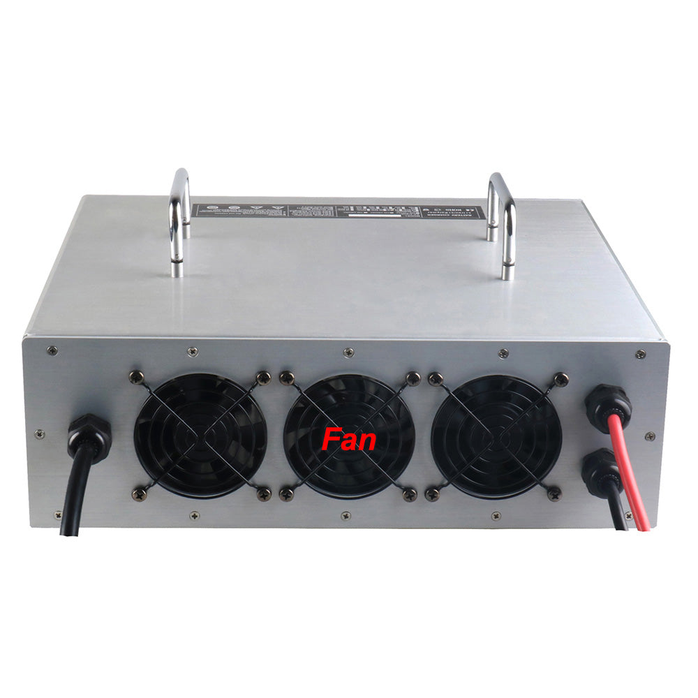BAYADOU 54.75V 50A LiFePO4 Battery Fast Charger 15S 48V LFP Iron Phosphate Golf Cart Forklift RV Energy Storage Base Station Charger 3000W Powerful