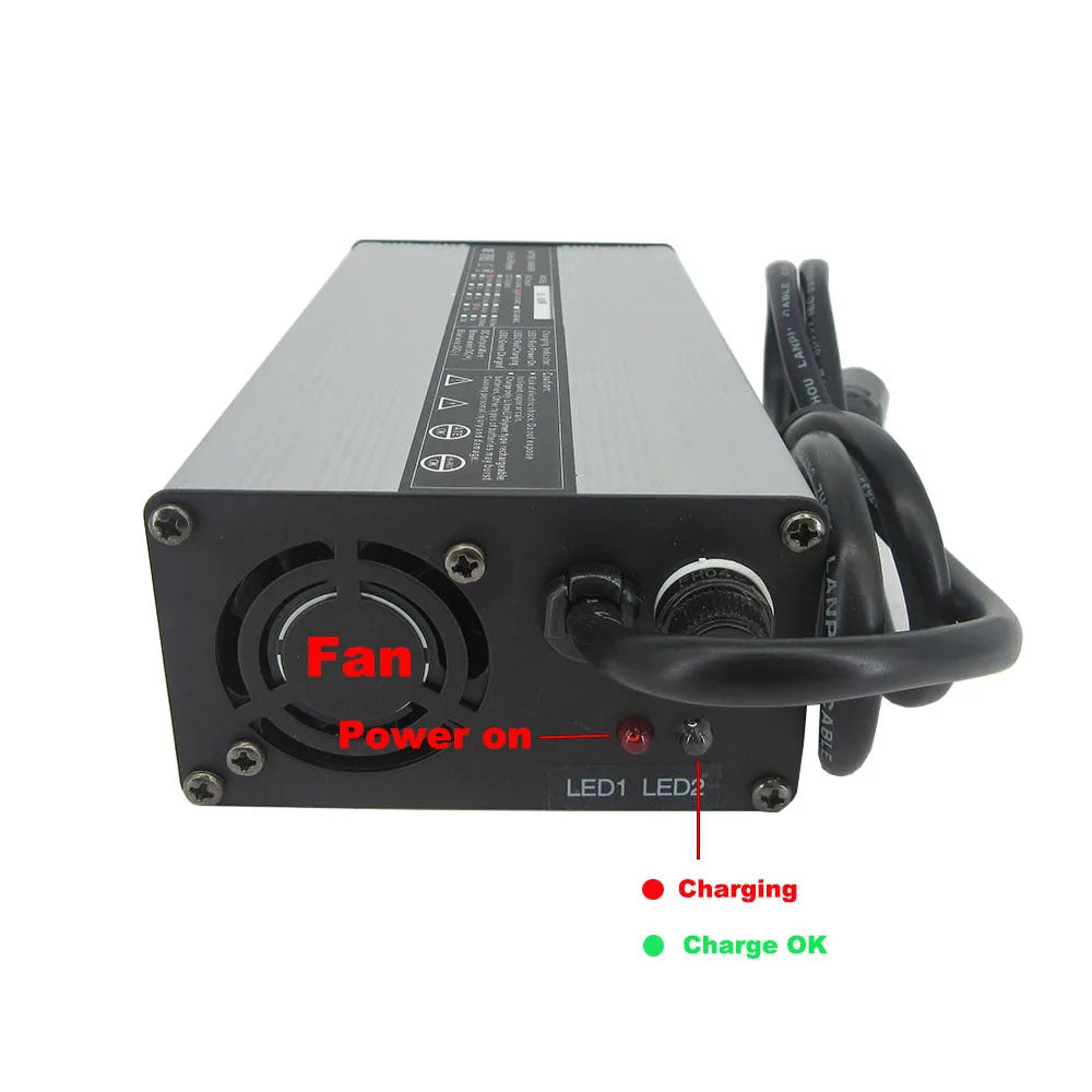 36.5V 5A 10A Lifepo4 Fast Charger 10S 32V 33V 10A LFP Electric Bike Scooter Solar Iron Phosphate RV Battery Pack Smart Charger 36.5 Volt