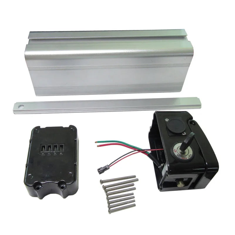 24V 36V 48V Battery Box Case Cover Empty Silver Fish Aluminum Housing Accessories Bottom Discharge