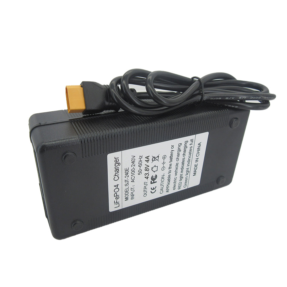 43.8V 4A Lifepo4 Iron Phosphate Battery Charger For 36V 12S Solar Energy Storage Ebike Fast Charger XT60 Alligator Clip