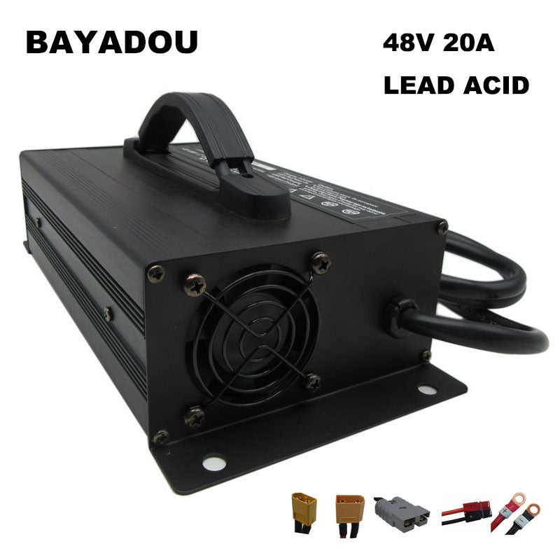 48V 20A Lead Acid Battery Fast Charger 48 Volt Golf Cart Forklift RV Energy Storage Charger Copper Nose