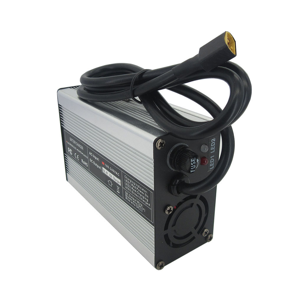 100.8V 4A lithium battery Fast charger 24S 86.4V 88.8V Li-ion RV Energy Storage Battery input 110V / 220V AC with cooling fan