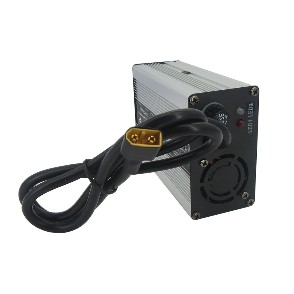 100.8V 4A lithium battery Fast charger 24S 86.4V 88.8V Li-ion RV Energy Storage Battery input 110V / 220V AC with cooling fan