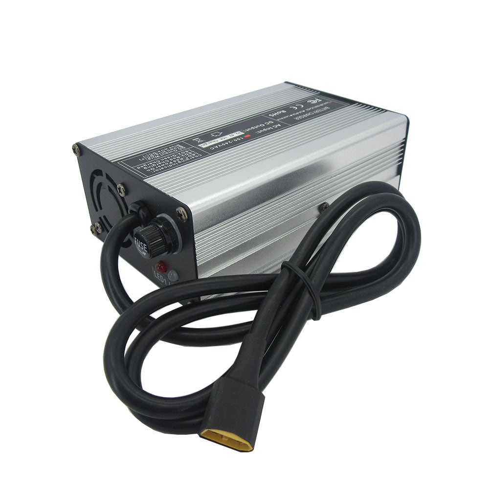 100.8V 4A lithium battery Fast charger 24S 86.4V 88.8V Li-ion RV Energy Storage Battery input 110V / 220V AC with cooling fan