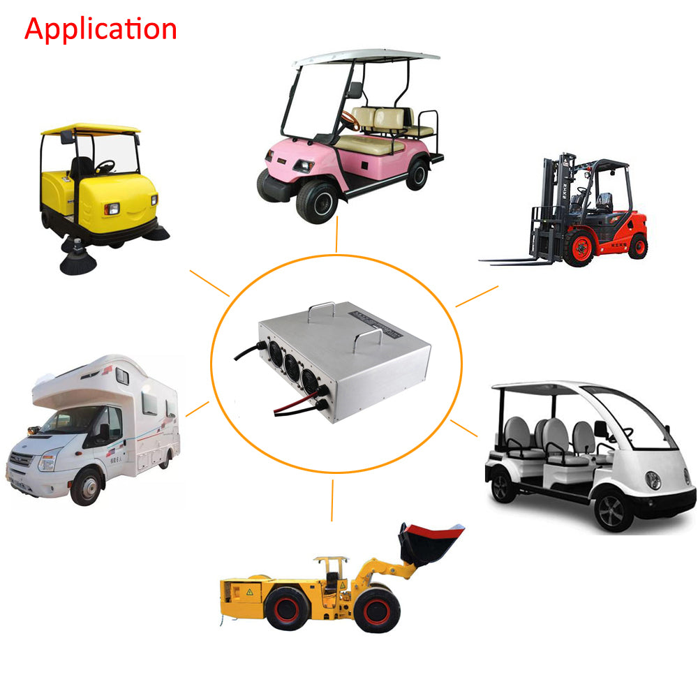 BAYADOU 54.75V 50A LiFePO4 Battery Fast Charger 15S 48V LFP Iron Phosphate Golf Cart Forklift RV Energy Storage Base Station Charger 3000W Powerful