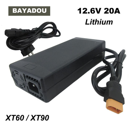 12.6V 20A Lithium Charger 12V 3S 10.8V 11.1V Li-ion UPS System Solar Car LFP Energy Storage Battery Fast Charger XT60 XT90 220V Input