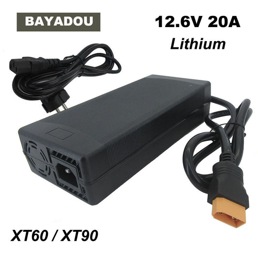 12.6V 20A Lithium Charger 12V 3S 10.8V 11.1V Li-ion UPS System Solar Car LFP Energy Storage Battery Fast Charger XT60 XT90 220V Input