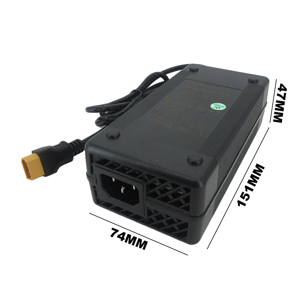 BAYADOU 29.4V 10A Li-ion Fast Charger 7S 24V 24 Volt Lithium Electric Bike Scooter Energy Storage Battery Charger XT90 XT60 Connector With Fan 220V Input