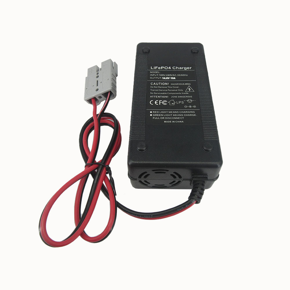 14.6V 12V 10A Lifepo4 Iron Phosphate Battery Charger For 12.8V 4S Solar Energy Storage Fast Charger SB50 Connector