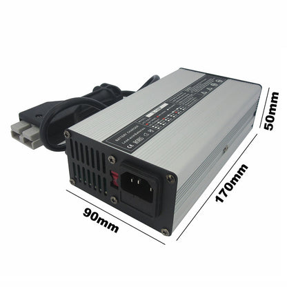 12V 20A Lithium Iron Phosphate Battery Charger 14.6V 20A LiFePO4 Battery Charger AC-DC Smart Charger with Anderson Connector LED Indicator
