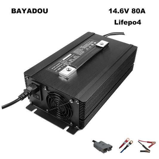 1500W 14.6V 80A Lifepo4 Fast Charger 12V 4S Iron Phosphate LFP Energy Storage RV UPS Boat Battery Charger