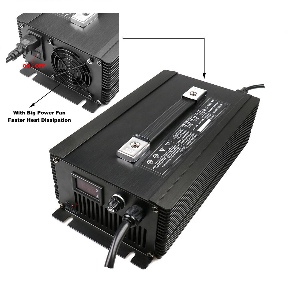 BAYADOU 1500W 14.6V 80A Lifepo4 Fast Charger 12V 12.6V 3S 16.8V Li-ion 12Volt 80A Lead Acid Energy Storage RV UPS Boat Battery Charger