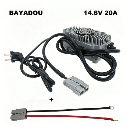 Waterproof 14.6V 20A LiFePO4 Charger 4S 12V 12.8V LFP Iron Phosphate RV Energy Storage Battery Smart Fast Chargers Full sealed SB50
