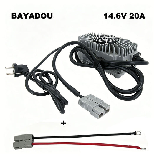 Waterproof 14.6V 20A LiFePO4 Charger 4S 12V 12.8V LFP Iron Phosphate RV Energy Storage Battery Smart Fast Chargers Full sealed SB50