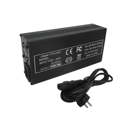 BAYADOU 14.6V 20A LiFePO4 Fast Charger 4S 12V Lithium Iron Phosphate LFP RV Energy Storage Solar UPS System Battery Chargers SB50 Connector