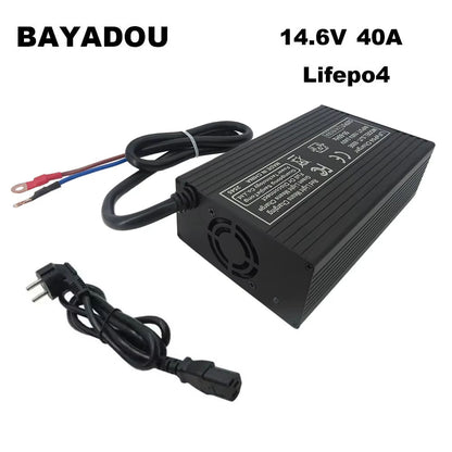 4S 12V 40A Lifepo4 Fast Chargers 14.6V 40A Iron Phosphate Home Energy Storage RV UPS Solar System Battery 220V Input Copper Nose M8 Connector