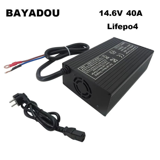 4S 12V 40A Lifepo4 Fast Chargers 14.6V 40A Iron Phosphate Home Energy Storage RV UPS Solar System Battery 220V Input Copper Nose M8 Connector