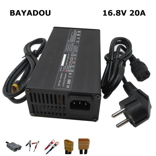 BAYADOU 360W 16.8V 20A Lithium Battery Charger 4S 14.4V 14.8V Li-ion Electric Tool Fish Boat Lamp Light Solar Energy Yacht Fast Charger