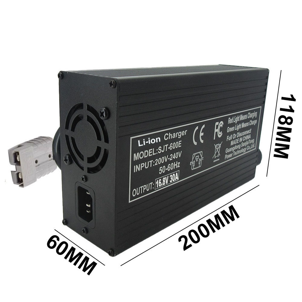 BAYADOU 16.8V 30A Fast Charger 14.4V 30A Li-ion Chargers For 4S 14.8V Lithium Energy Storage RV UPS Backup Power Supply Battery SB50 XT90 220V Input