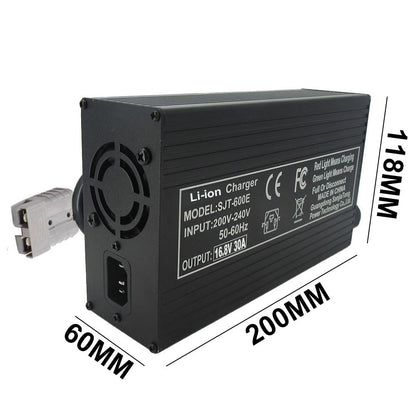 BAYADOU 16.8V 30A Fast Charger 14.4V 30A Li-ion Chargers For 4S 14.8V Lithium Energy Storage RV UPS Backup Power Supply Solar Battery SB50 XT90 110V 220V Input