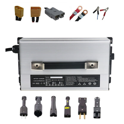 BAYADOU 1500W 24V 40A 36V 30A 48V 25A 60V 20A LiFePO4 Charger 8S 29.2V 12S 43.8V 15S 54.75V 16S 58.4V 20S 73V Golf Cart Forklift Energy Storage RV Boat UPS AGV Battery Charger