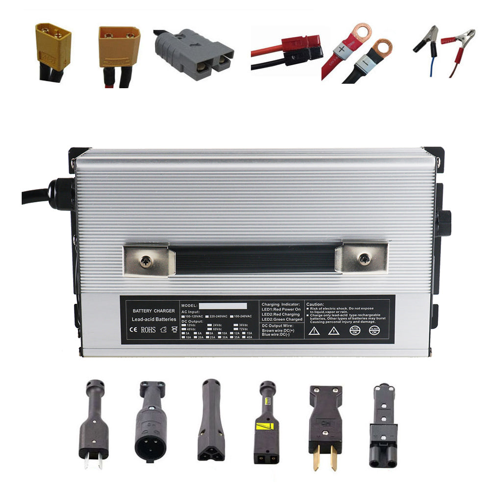BAYADOU 1500W 12V 50A Lead Acid Battery Charger For 12 Volt Solar Energy Storage RV Charger 14.7V Output