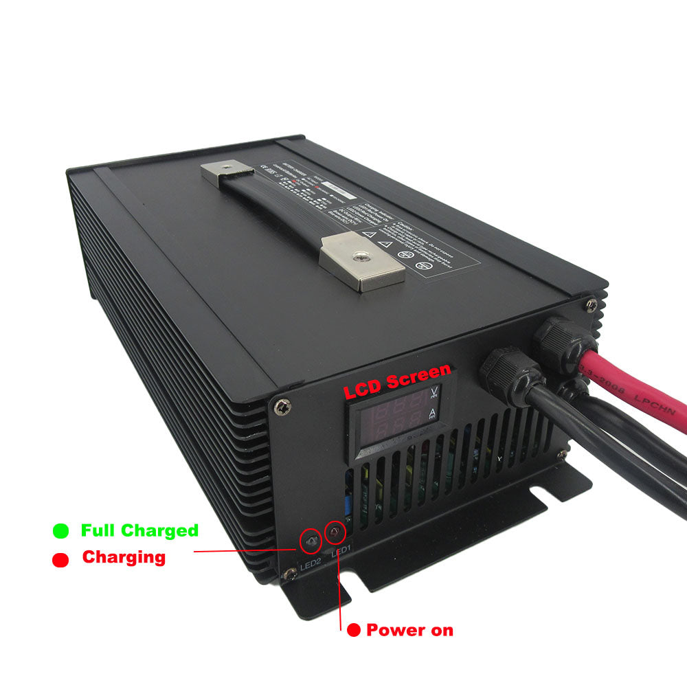 BAYADOU 2000W 14.6V 100A Lifepo4 Fast Charger For 4S 12V 500AH 800AH Iron Phosphate LFP Energy Storage RV UPS Boat Battery Charger