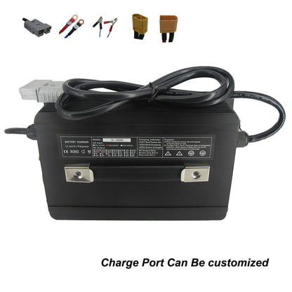 BAYADOU 2000W 84V 15A Lithium Fast Charger 21S 88.2V 22S 92.4V 23S 96.6V 24S 100.8V RV Forklift Golf Cart Battery Chargers SB50 SB120 Port