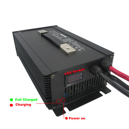 2500W 52V 14S 58.8V 40A Lithium Fast charger 51.8V RV Forklift Energy Storage Battery Charger
