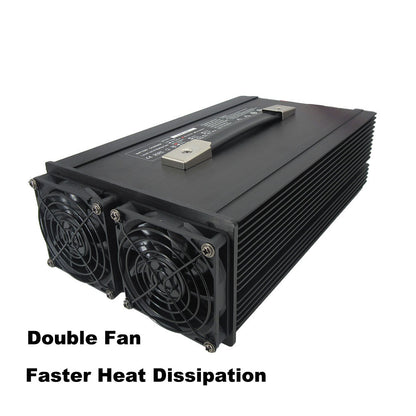 2500W 52V 14S 58.8V 40A Lithium Fast charger 51.8V RV Forklift Energy Storage Battery Charger
