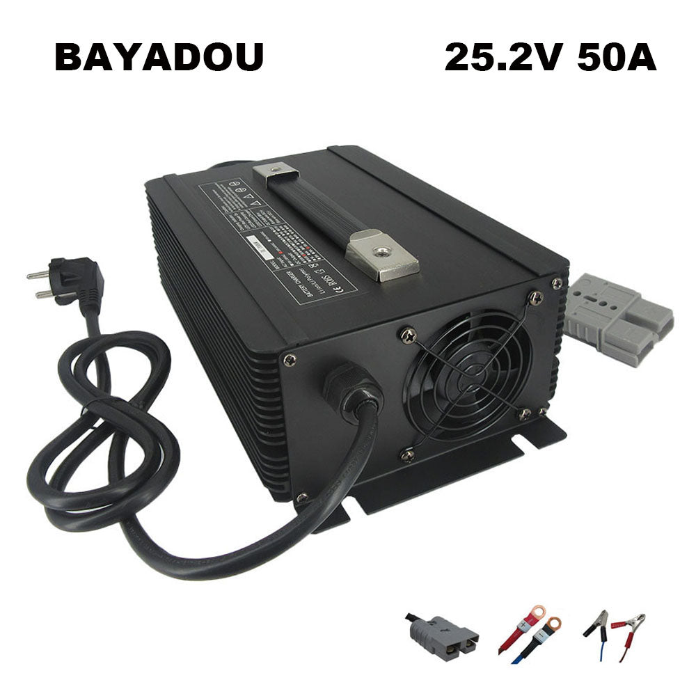 2000W 25.2V 50A 40A 30A Li-ion Battery Fast Charger For 6S 21.6V 22.2V Lithium Golf Cart Energy storage RV Charger